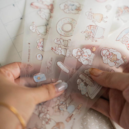 (NEW) Sho Little Happiness - Stationery Friends | Kiss Cut PET Tape Stickers