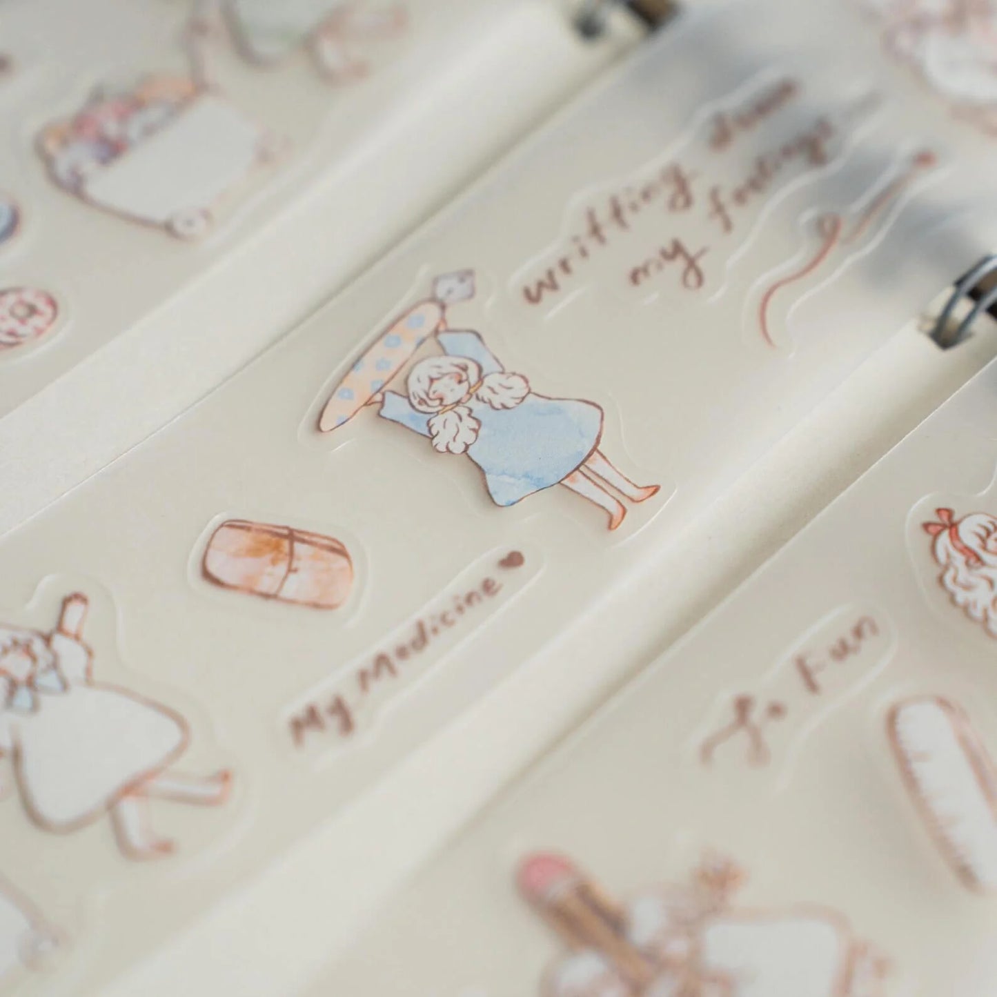 (NEW) Sho Little Happiness - Stationery Friends | Kiss Cut PET Tape Stickers