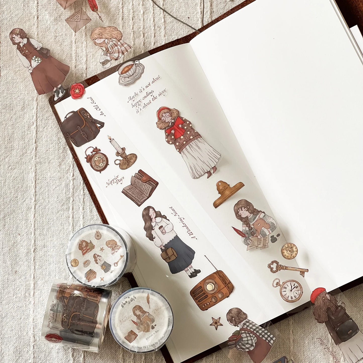(NEW) Sho Little Happiness - A Vintage Dream | Kiss Cut PET Tape Stickers