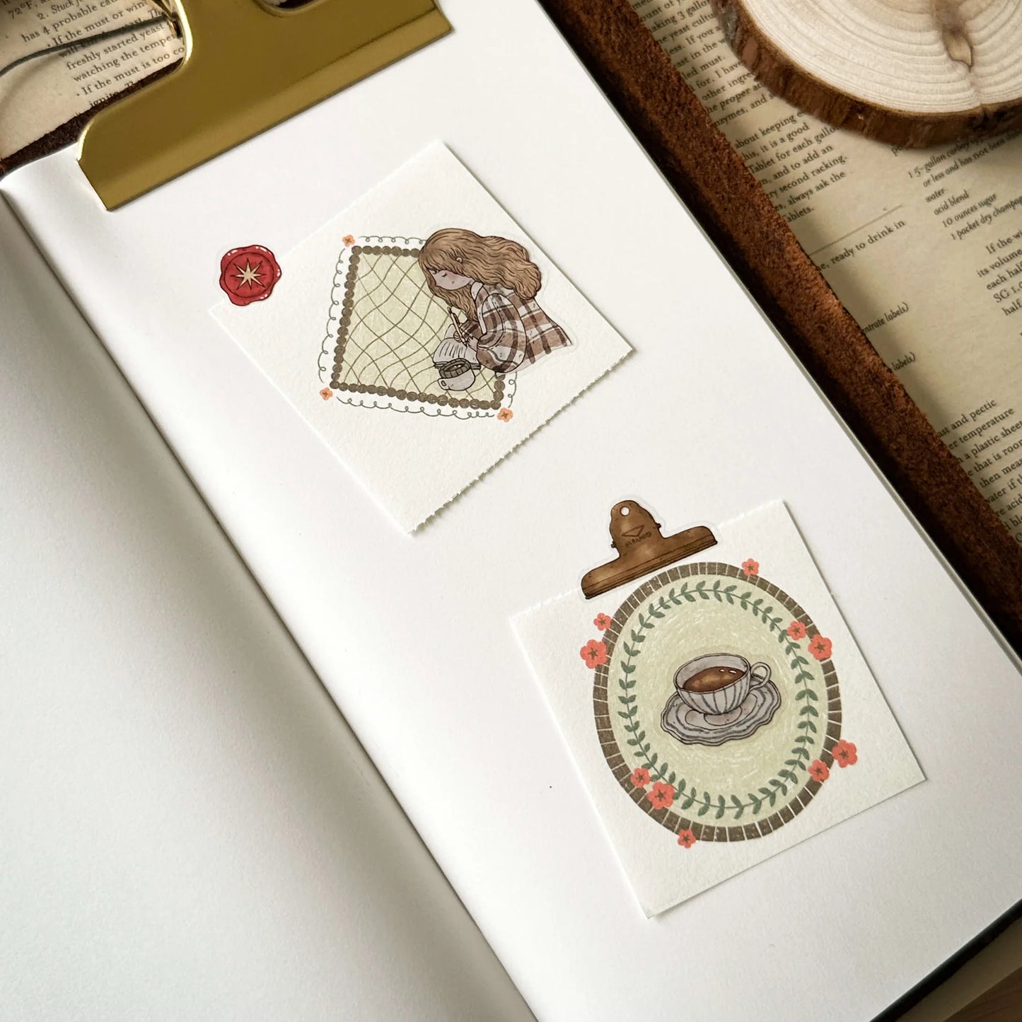 (NEW) Sho Little Happiness - A Vintage Dream | Kiss Cut PET Tape Stickers