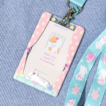 (NEW) Smiletime Cute Lanyard and Card Holder Set | 5 designs