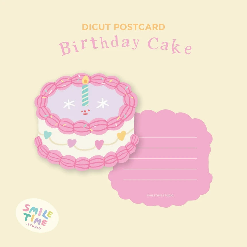 (NEW) Smiletime Diecut Glitter Postcards | 3 designs