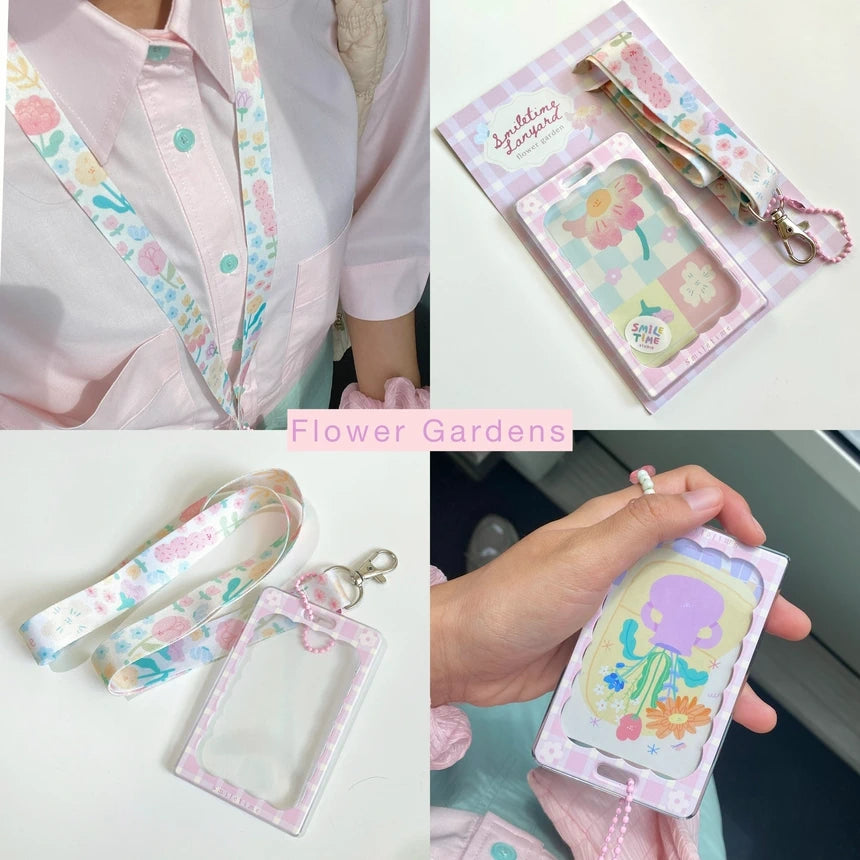 (NEW) Smiletime Cute Lanyard and Card Holder Set | 5 designs