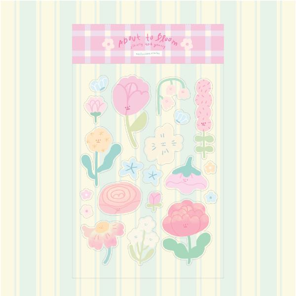 Floral design with pastel colors on a striped background, floral, sticker, flower, pink, pastel, yellow, rose, cute, nz, auckland, hope and letters