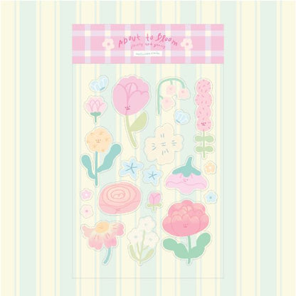 Floral design with pastel colors on a striped background, floral, sticker, flower, pink, pastel, yellow, rose, cute, nz, auckland, hope and letters