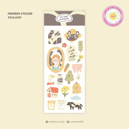 (NEW) Smiletime To The Moo | Sticker Sheet