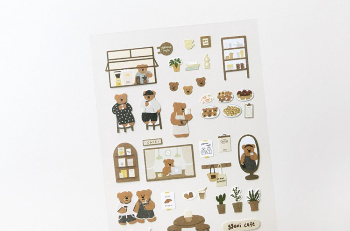 (NEW) Suatelier -  no.1145 ggumi cafe | Daily Deco Stickers