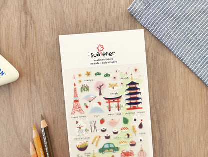 (NEW) Suatelier -  no.1082 daily in tokyo | Daily Deco Stickers