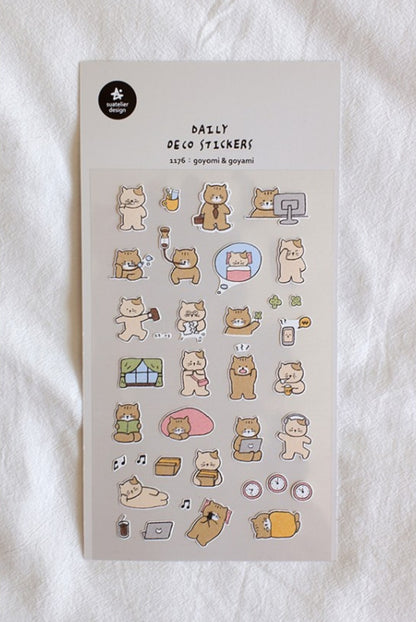 (NEW) Suatelier -  no.1176 goyomi goyami | Daily Deco Stickers