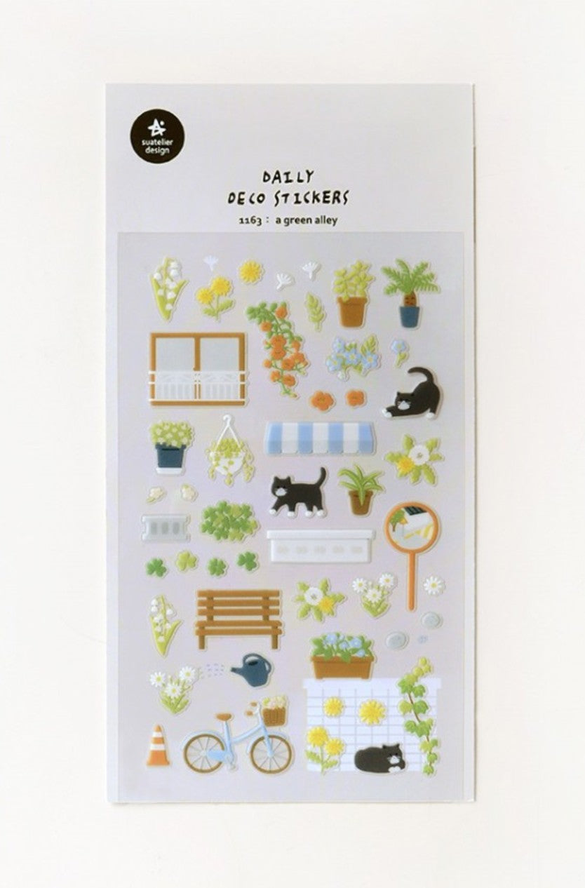 (NEW) Suatelier -  no.1163 a green alley | Daily Deco Stickers