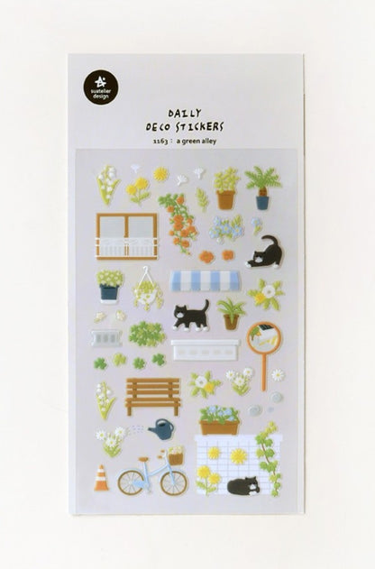 (NEW) Suatelier -  no.1163 a green alley | Daily Deco Stickers