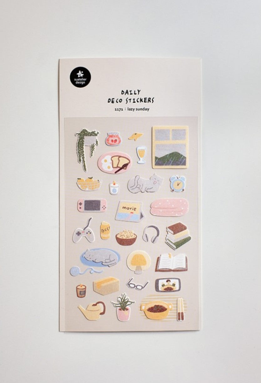 (NEW) Suatelier -  no.1171 lazy sunday | Daily Deco Stickers