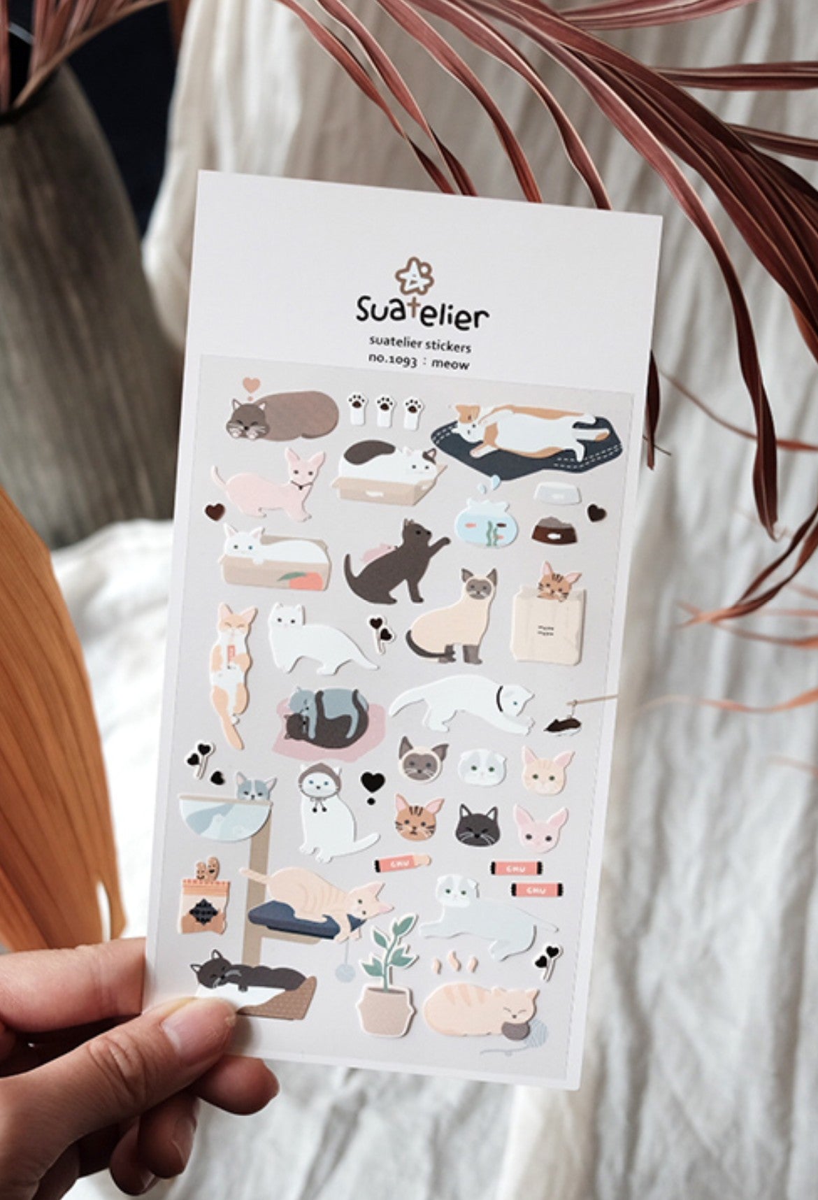(NEW) Suatelier -  no.1093 meow | Daily Deco Stickers