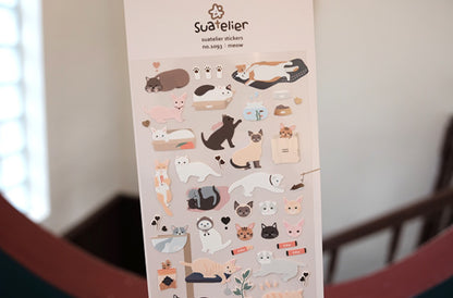 (NEW) Suatelier -  no.1093 meow | Daily Deco Stickers
