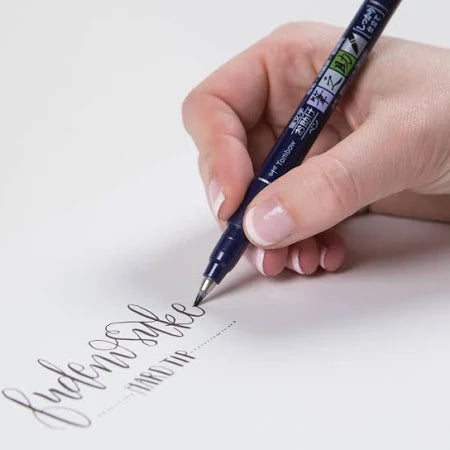 Tombow Fudenosuke Brush Pen - Hard/Soft Tip - Black Ink