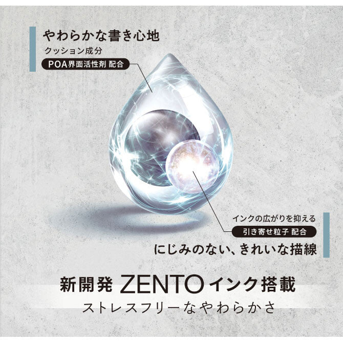(NEW) Uni-ball ZENTO Gel Pen – 0.38mm Standard