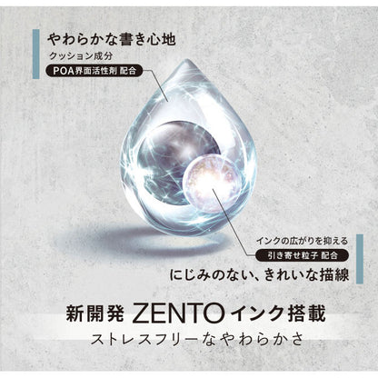 (NEW) Uni-ball ZENTO Gel Pen – 0.38mm Standard