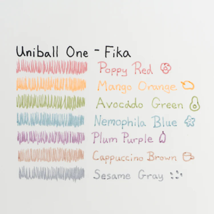 Uni-Ball One Gel Pen FIKA Color - 0.5mm - 7 Colors