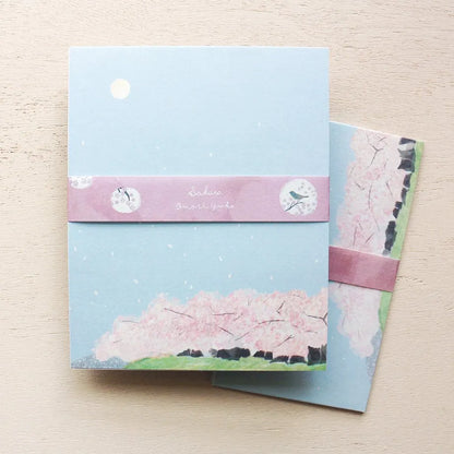 (NEW) Watako Omori Sakura | Letter Set (12 sheets & 4 envelopes)