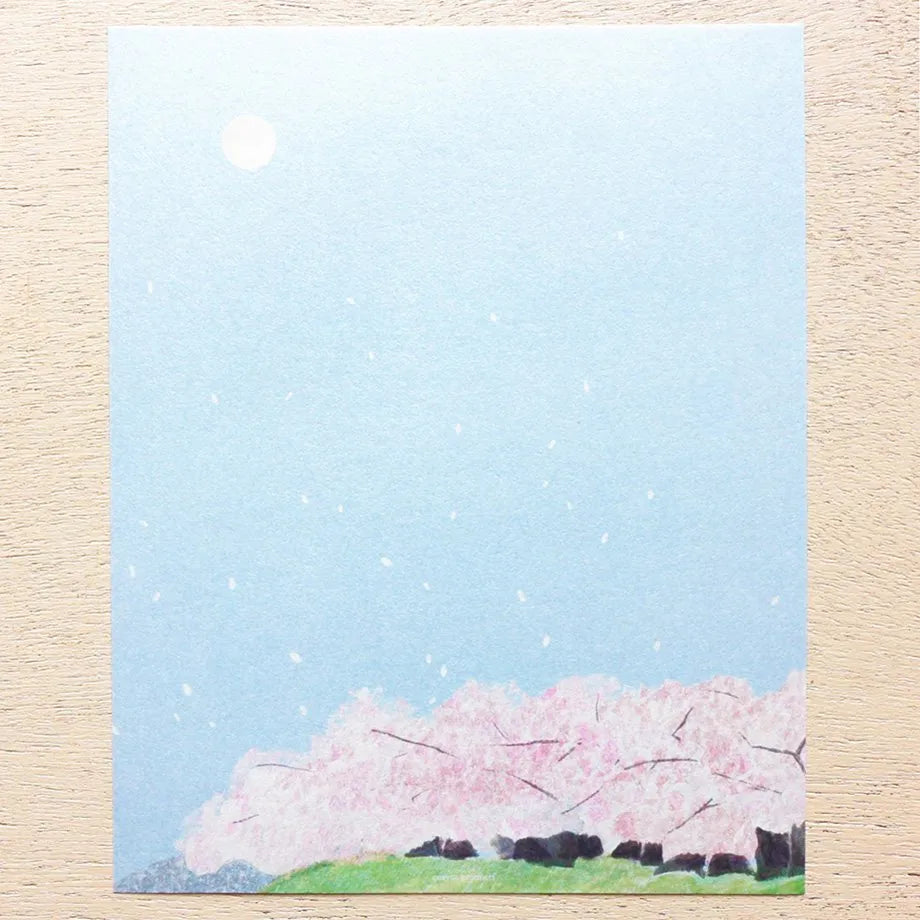 (NEW) Watako Omori Sakura | Letter Set (12 sheets & 4 envelopes)