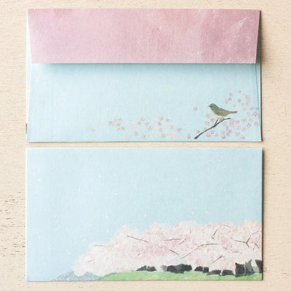 (NEW) Watako Omori Sakura | Letter Set (12 sheets & 4 envelopes)