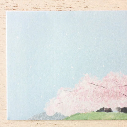 (NEW) Watako Omori Sakura | Letter Set (12 sheets & 4 envelopes)