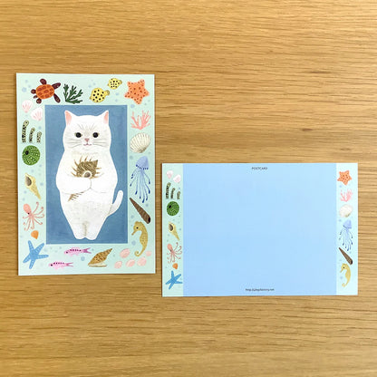 White Cat | Postcard
