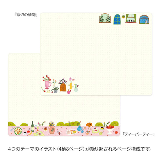 (NEW) Midori Yuru Log Notebook B6 - My Life - Dot Grid