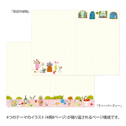 (NEW) Midori Yuru Log Notebook B6 - My Life - Dot Grid