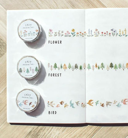 (NEW) Mind Wave Flower | Die-cut Washi Tape