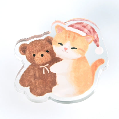 (NEW) NB Co. Ltd - Mattari Animal - Kitten | 2 Way Acrylic Clip