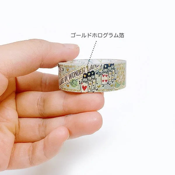 Shinzi Katoh Alice in the Wonderland - Queen of Hearts | Gold Foil Washi Tape