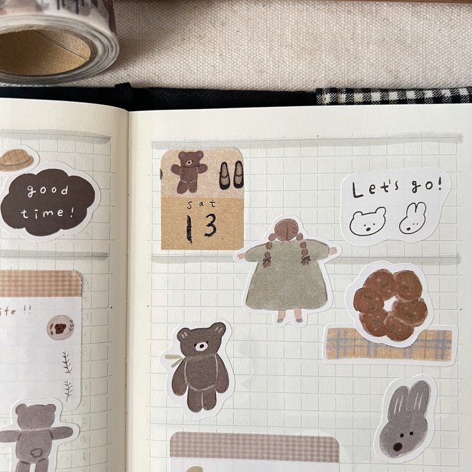 (NEW) Ranmyu Everyday Life and Kuma-Chan | Washi Tape (10m)