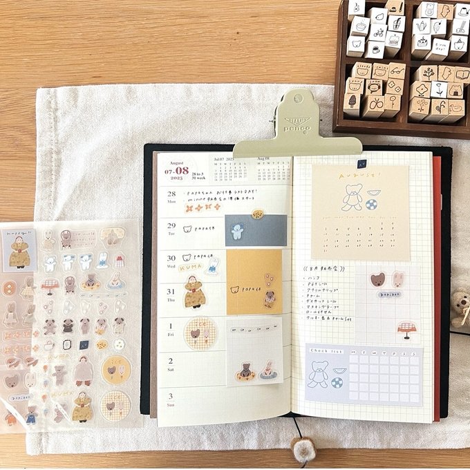 (NEW) Ranmyu Kuma-Chan And The Happy Girl | Sticker Sheet