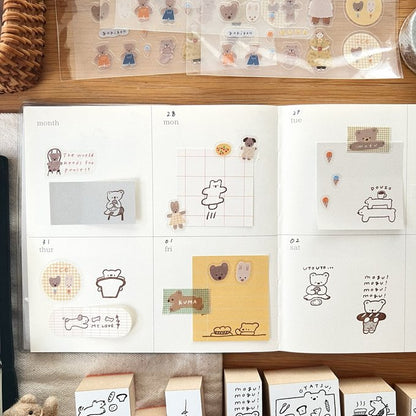 (NEW) Ranmyu Kuma-Chan And The Happy Girl | Sticker Sheet