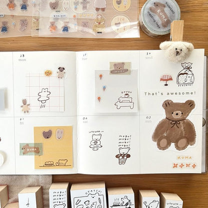 (NEW) Ranmyu Kuma-Chan And The Happy Girl | Sticker Sheet