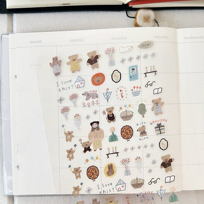 (NEW) Ranmyu Kuma-Chan's Cozy Day | Sticker Sheet