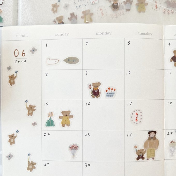 (NEW) Ranmyu Kuma-Chan's Cozy Day | Sticker Sheet