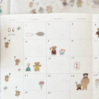 (NEW) Ranmyu Kuma-Chan's Cozy Day | Sticker Sheet