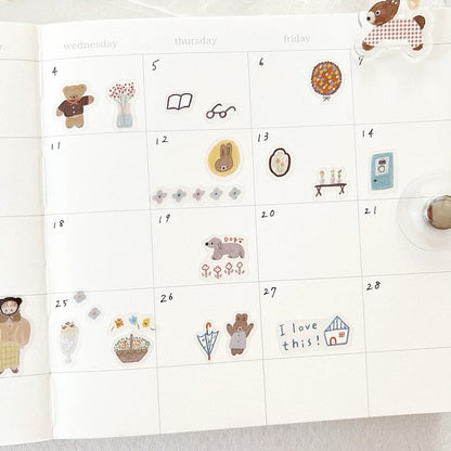 (NEW) Ranmyu Kuma-Chan's Cozy Day | Sticker Sheet