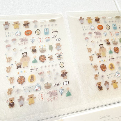 (NEW) Ranmyu Kuma-Chan's Cozy Day | Sticker Sheet