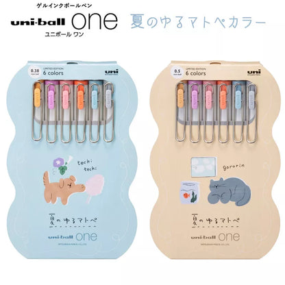 [Limited Edition] Uni-Ball One Gel Pen - Summer Yuru Matope - 6 Colors - 0.5/0.38mm