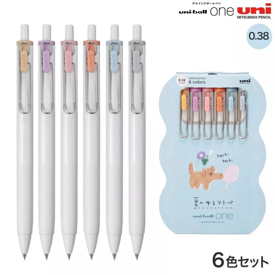 [Limited Edition] Uni-Ball One Gel Pen - Summer Yuru Matope - 6 Colors - 0.5/0.38mm